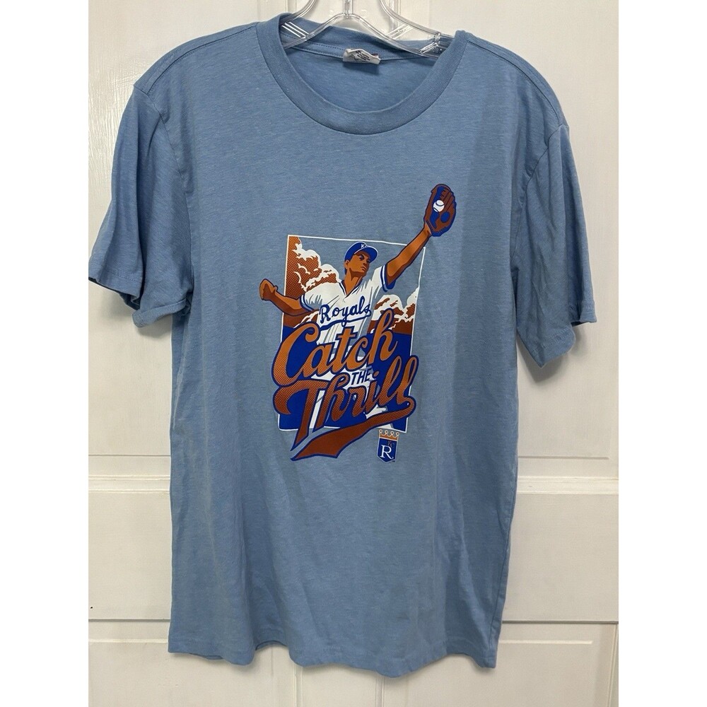 Unisex Charlie Hustle KC Royals Catch The Thrill Tshirt. Size M